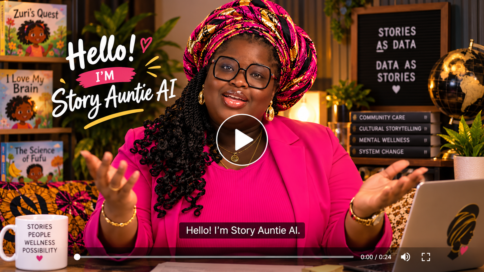 Story Auntie AI animated introduction placeholder